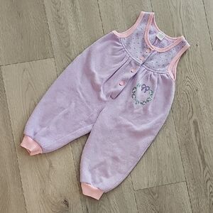 Vintage Sweater Bubble Leg Overalls Button‎ Front, 18 Months